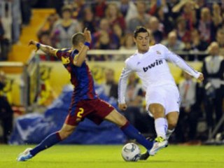 Barcelona 0-1 Real Madrid Ronaldo superb-header, Di Maria sent-off