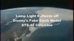 Space Shuttle Hoax -Light Reflects off Disney/NASA Fake Earth Models