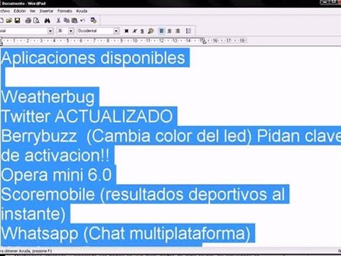 Aplicaciones blackberry disponibles en nuestra web