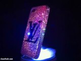 Swarovski Crystal Louis Vuitton iPhone Case Silver