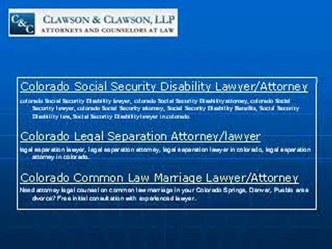 Denver, Colorado Springs, Pueblo Attorneys