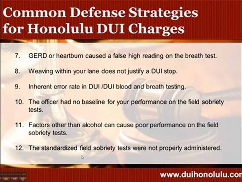DUI Lawyer Honolulu: Common Defense Strategies