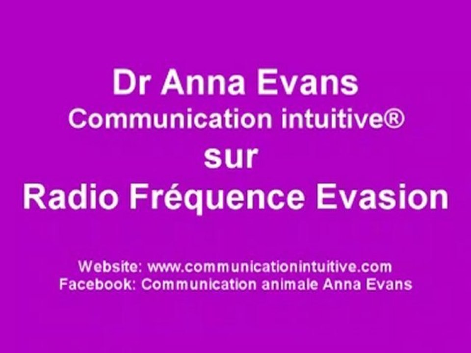 Dr Anna Evans sur Radio Fréquence Evasion!  Sirius (4/4)