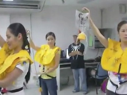 Cebu Pacific Flight Attendants _ Stewardess _ Cabin Crew dance practice _ rehearsals - safety