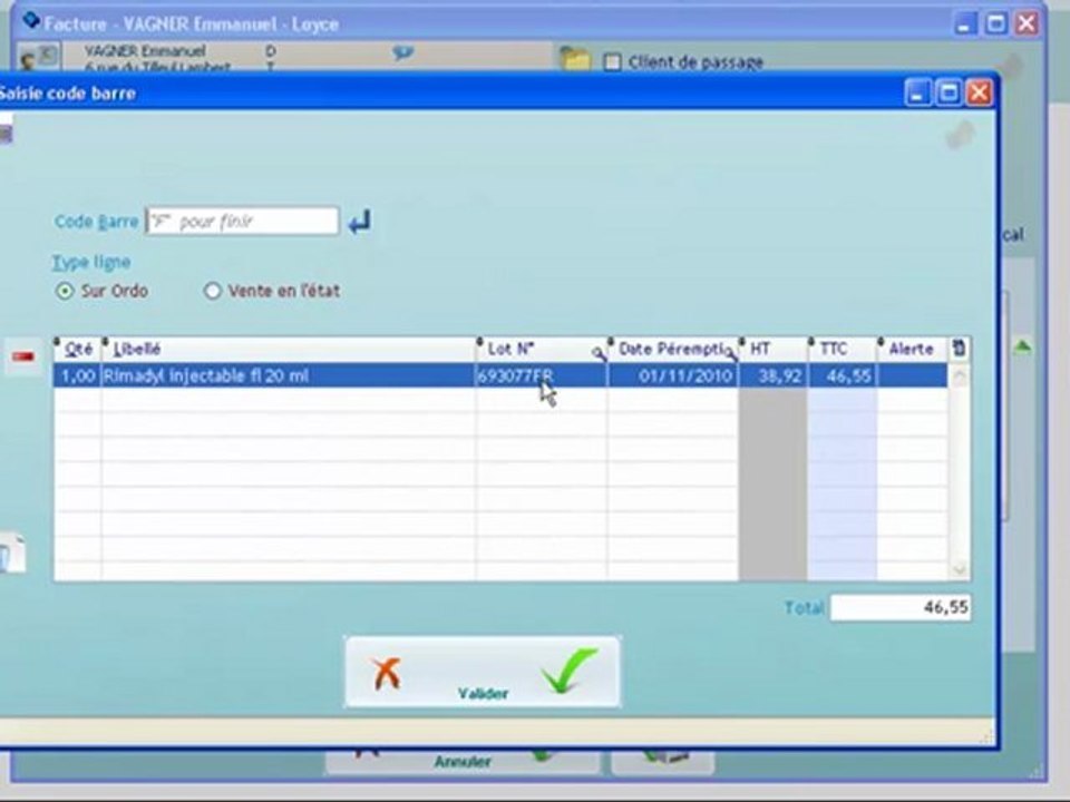 Financier : Saisie d'une facture