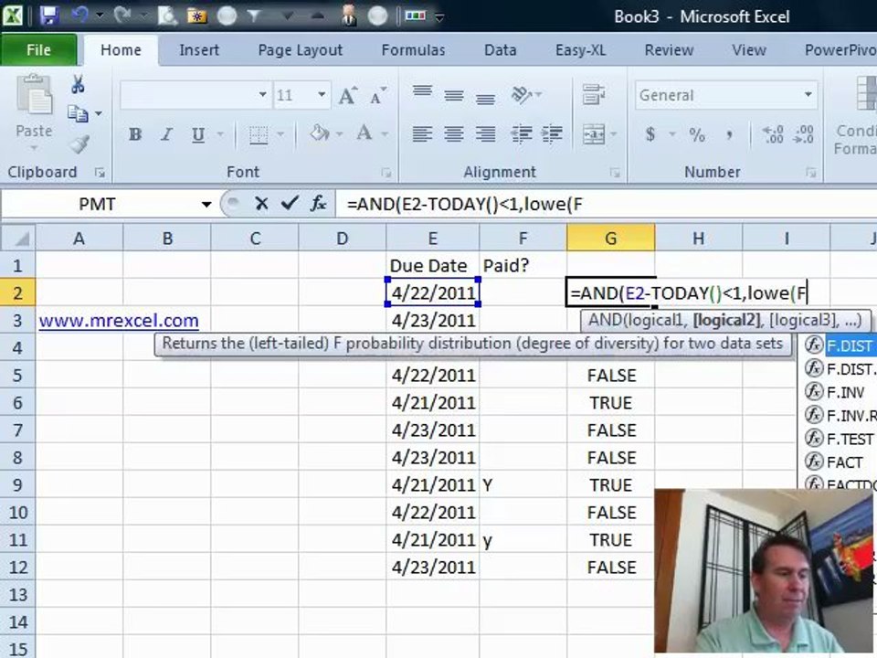 Learn Excel - Project Due?: Podcast #1388