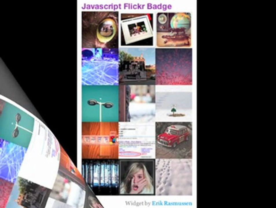 Javascript Flickr Badge for Wordpress - Demo Video