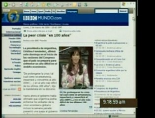 La Presidenta argentina Cristina Kirchner anunció la crisis