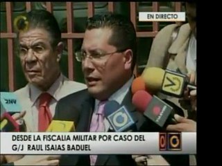 El abogado de Isaías Baduel informó que será trasladado a Ra