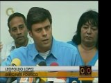 Leopoldo López dijo que los ataques contra los dirigentes op