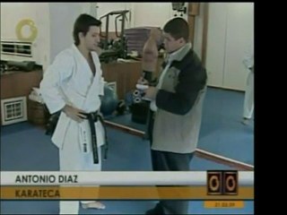 El campeón criollo de Karate Antonio Díaz se prepara para de