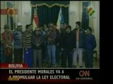 Luego de que se aprobara la Ley Electoral, Evo Morales dejó