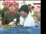Evo Morales de Bolivia llegó a la cumbre del ALBA. Declaró q