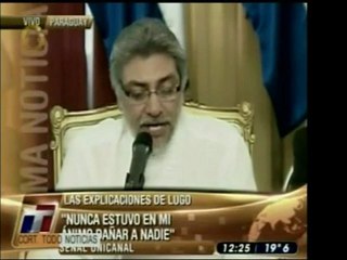 El presidente paraguayo Fernando Lugo se disculpó y asumirá