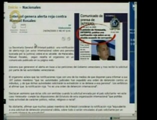 Interpol expedió una notificación roja contra Manuel Rosales