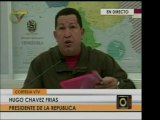 Al Felicitar a Nelson Merentes, Chavez mencionó la alineació