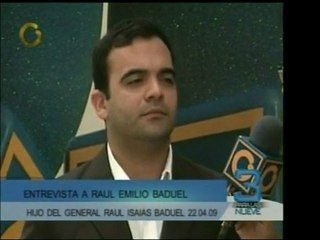El militar retirado, Raúl Emilio Baduel, hijo de Raúl Isaías