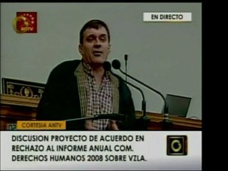 El Dip. Luis Tascón, al rechazar el informe sobre DDHH en Ve