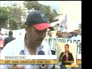 Trabajadores del sector eléctrico protestaron por retrasos d