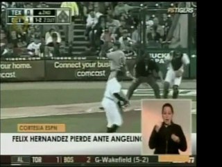 Félix Hernández con los Mariners de Seattle, no pudo contra