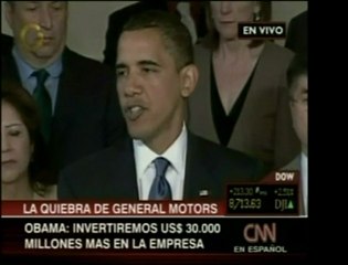 Barack Obama habla acerca del proceso de quiebra de la autom