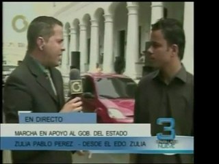 En las calles del Zulia se lleva a cabo una protesta a favor