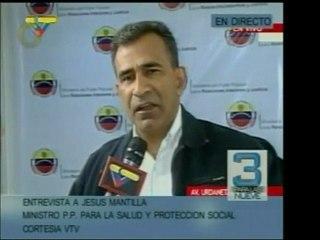 El Min. De Salud, Jesús Mantilla, informó de un nuevo caso d