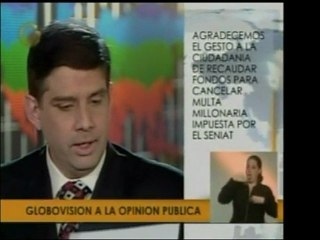 Globovision emitió un comunicado en agradecimiento por el ap