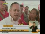 El Min. de Obras Públicas, Diosdado Cabello, dijo que se eli