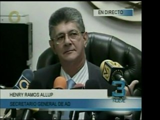 En una rueda de prensa, Acción Democrática anunció que publi
