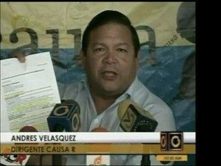 Andrés Velásquez mostró documento que probarían que se les q