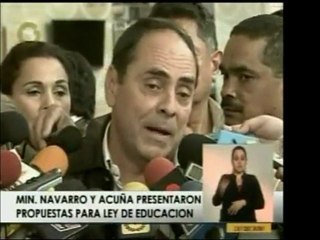 Los ministros Navarro (Educación) y Acuña (Educ. Superior) d
