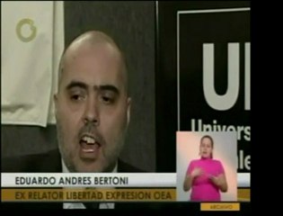 Eduardo Andrés Bertoni, ex relator de Derechos Humanos de la
