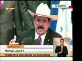El pdte. Manuel Zelaya relató parte de su regreso frustrado