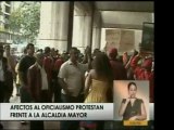 Ex trabajadores de la Alcaldía Metropolitana protestaron fre