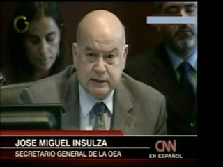 José Miguel Insulza en su reporte de las negociaciones hondu