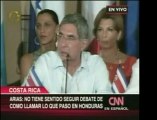 Oscar Arias dijo que Honduras debe escoger corregir el rumbo