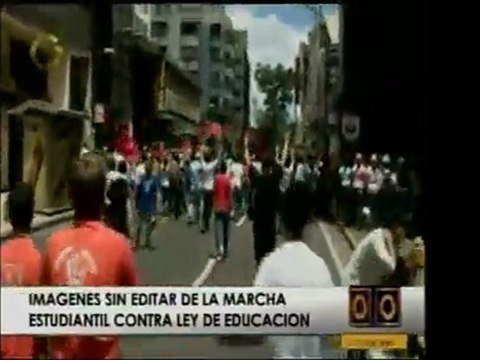 Imágenes sin editar de la marcha de estudiantes y otros acto