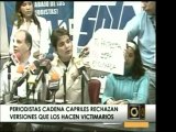 Periodistas de la Cadena Capriles rechazaron declaraciones o