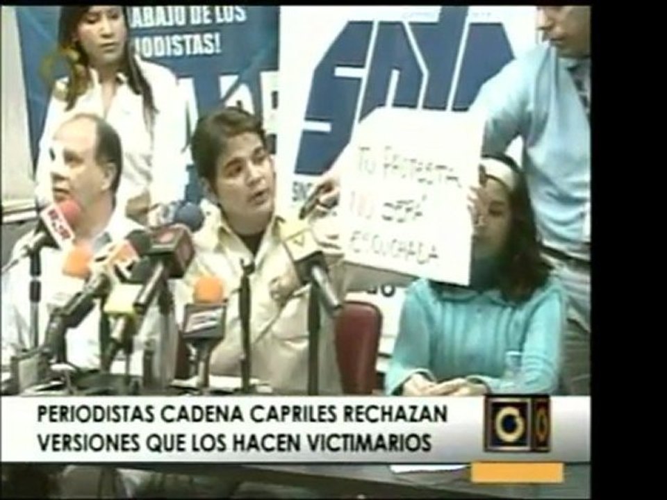 Periodistas de la Cadena Capriles rechazaron declaraciones o