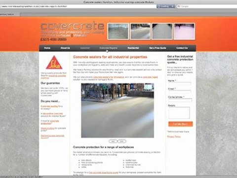 Concrete sealing for floors in Hamilton