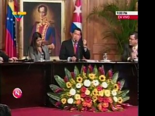 El presidente Chavez habla sobre la posibilidad de la ruptur
