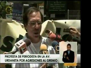 Miembros del CNP protestaron en los semáforos de la Av. Univ
