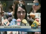 Delsa Solórzano informó por la Mesa de la Unidad que se noti
