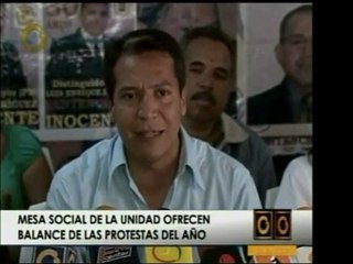 La Mesa de la Unidad contabilizó unas 1.518 protestas en lo