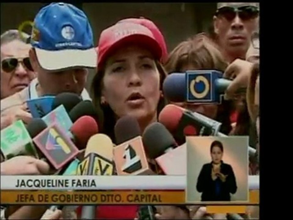 La Jefa de Gobierno de Caracas, Jackeline Farías, habló con