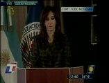 La Presidente de Argentina, Cristina Fernández de Kirchner,