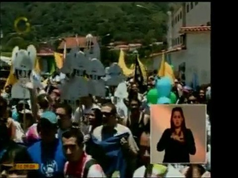 En Mérida también se dio una marcha de los estudiantes unive