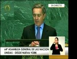 Intervención del Pdte. Álvaro Uribe en la Asamblea de la ONU