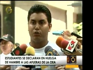 Estudiantes de oriente en la OEA reclaman por los presos pol